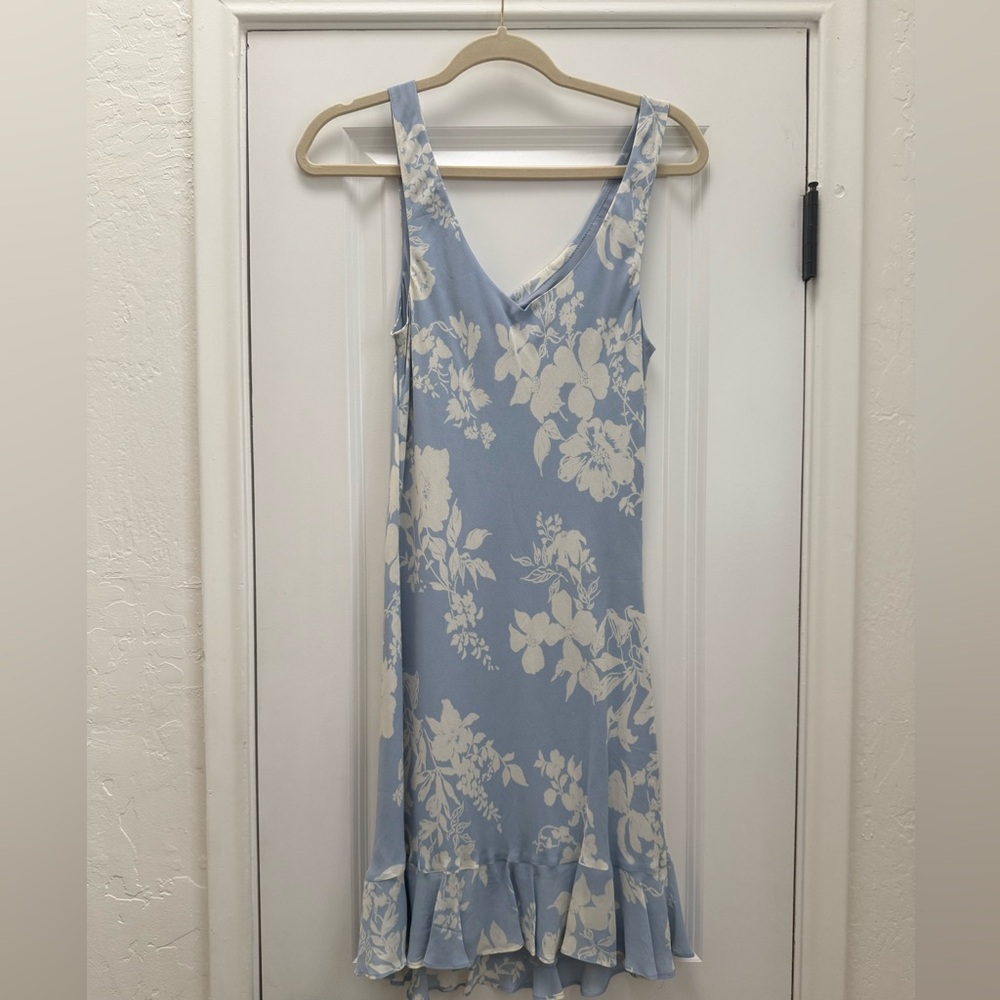 Reformation Rudie Blue Floral Mini Dress - 6 - Picture 6 of 8